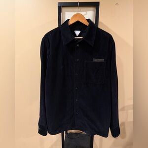 Bottega Dark Navy Corduroy Overshirt Button Up Shirt